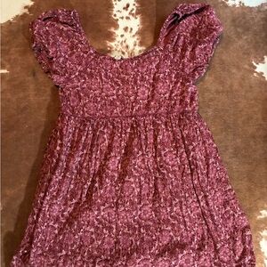 American Eagle Outfitters Burgundy Floral Dress